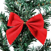 Mini Red Christmas Bows Pack of 24-3.5” x 3.5” Small Bows for Christmas Tree - Red Velvet Bows for Ornaments, Crafts, Candy Canes - Gold Wire Twist Tie for Easy Attachment