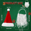 KROGER Santa Hats and Beard for Adults Christmas Costume Decorations Xmas Hats Santa Beard Mask Face Cover for Men Women