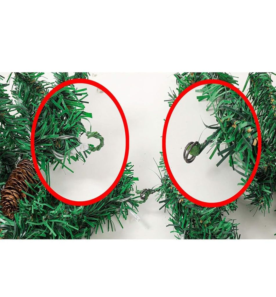 Apsambr 9 Feet Christmas Wreath Garlands Decorations Xmas for Fireplaces Stairs, Garlands for Christmas Party Decoration (Green)