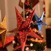 APSAMBR Paper Star Lantern Lampshade Set of 10, 3D Handmade Large Star Pentagram for Christmas Wedding Party, 17.7inch/45cm