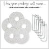 Decoration Round Hanging Ball Paper Lantern Lamps, 12 Inch, (Pack of 5, White)