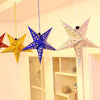 APSAMBR Paper Star Lantern Lampshade Set of 10, 3D Handmade Large Star Pentagram for Christmas Wedding Party, 17.7inch/45cm