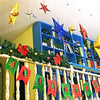 APSAMBR Paper Star Lantern Lampshade Set of 10, 3D Handmade Large Star Pentagram for Christmas Wedding Party, 17.7inch/45cm