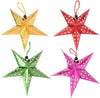 APSAMBR Paper Star Lantern Lampshade Set of 10, 3D Handmade Large Star Pentagram for Christmas Wedding Party, 17.7inch/45cm