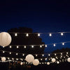 Decoration Round Hanging Ball Paper Lantern Lamps, 12 Inch, (Pack of 5, White)
